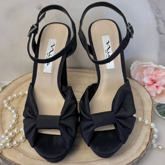 Nina Skylynn Platform Block Heel Open Toe Sandal w/ Ankle Strap, Wm's 7M - Picture 3 of 9